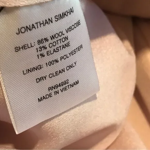 NWT. $795 Jonathan Simkhai Bustier Mini Dress Size 0 pink